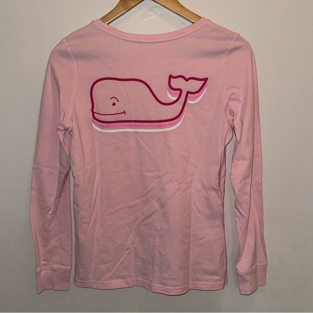 Vineyard Vines Graphic Pocket Long Sleeve T-shirt Whale Logo Women’s Extra Small